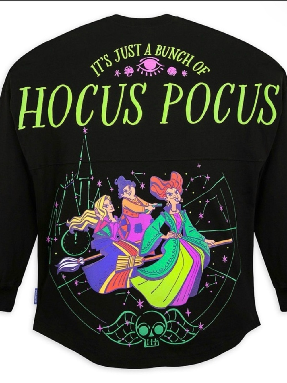 Disney Parks Hocus Pocus Spirit Jersey Disneyland Halloween Glow Dark Size XL